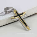 Stainless steel gold cross pendant 22k gold jewelry for men